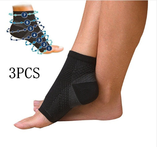Men & Women Compression Ankle Support Socks – Anti-Fatigue Foot Sleeve for Pain Relief & Sports