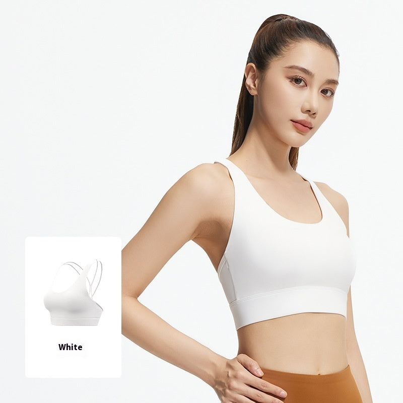 Mesh Cross Sports Bra – Beautiful Back Full Cup with Chest Pad, No Steel Ring