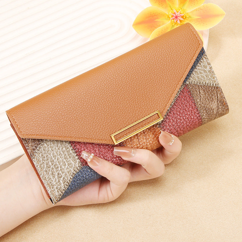 Multi-Functional Retro Buckle Thin Coin Purse – Korean Style Long Wallet for Women