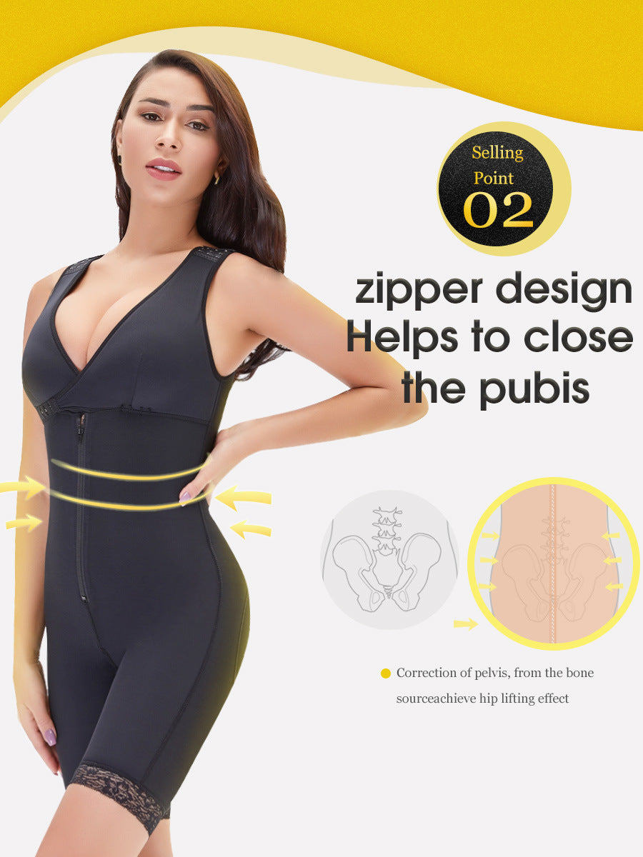 Plus Size Women’s Shapewear – Waist Trainer Body Shaper with Tummy Control & Hip Lift