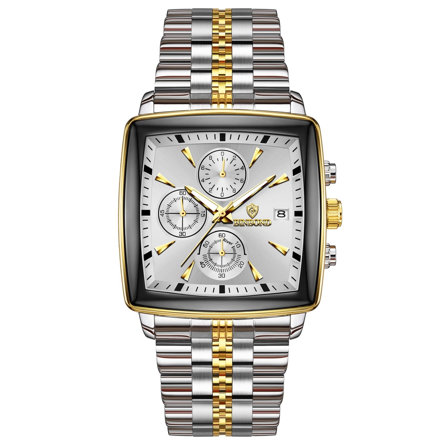 Men’s Multi-functional Quartz Watch – Luminous, Waterproof, Stainless Steel Business Wristwatch