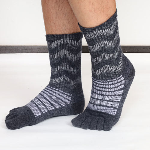 Wool Toe Socks for Men – Thickened Autumn & Winter Mid-Calf Warm Casual Socks