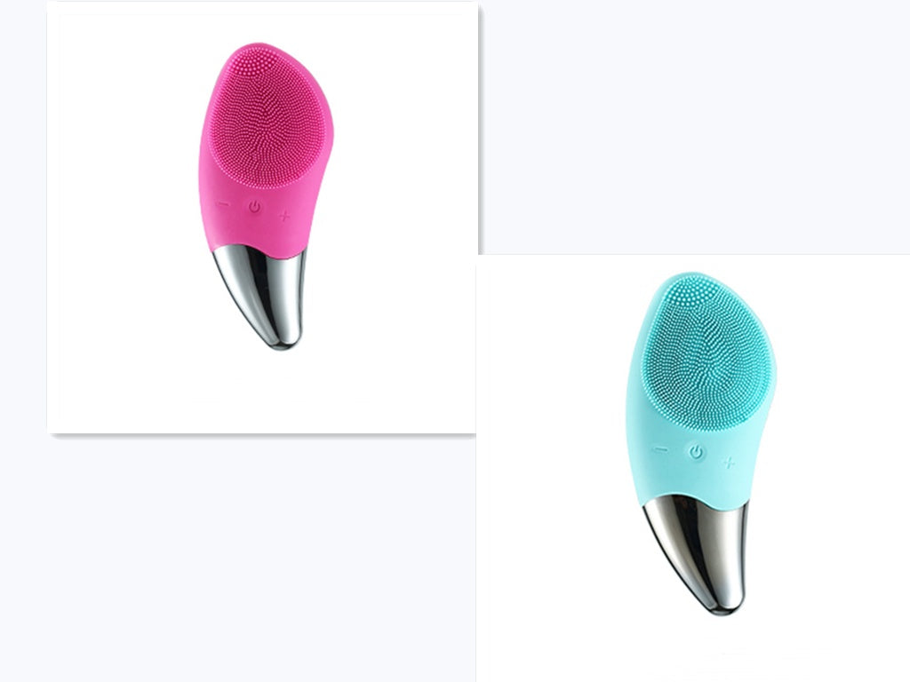 Rechargeable Silicone Facial Cleansing Brush – Ultrasonic Vibration Beauty Device
