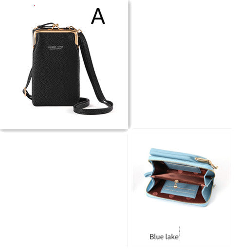 Fashion Lychee Pattern PU Leather Women’s Shoulder Bag – Korean Style Crossbody Handbag