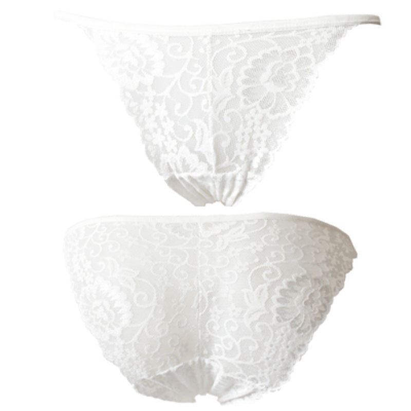 Sexy Lace Women’s Underwear Briefs – Low Waist Floral Jacquard Panties