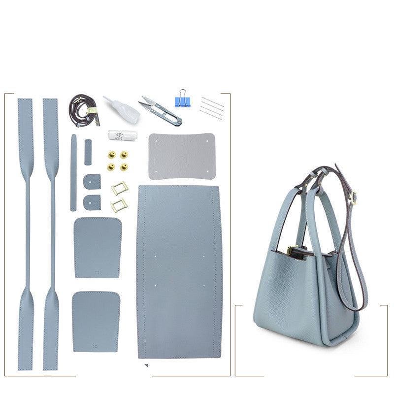 DIY Handmade Leather Bag Kit – Genuine Cowhide Hand Sewing Crossbody & Shoulder Bag