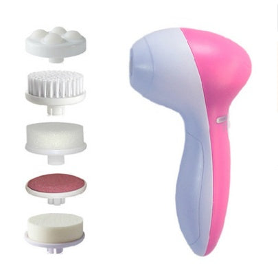 5-in-1 Electric Facial Cleansing Brush – Deep Cleaning, Exfoliation & Face Massager Beauty Instrument