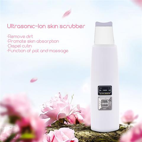 Ultrasonic Skin Scrubber 394 | Face Cleanser, Blackhead & Acne Removal, Peeling & Facial Spa Vibration Massager