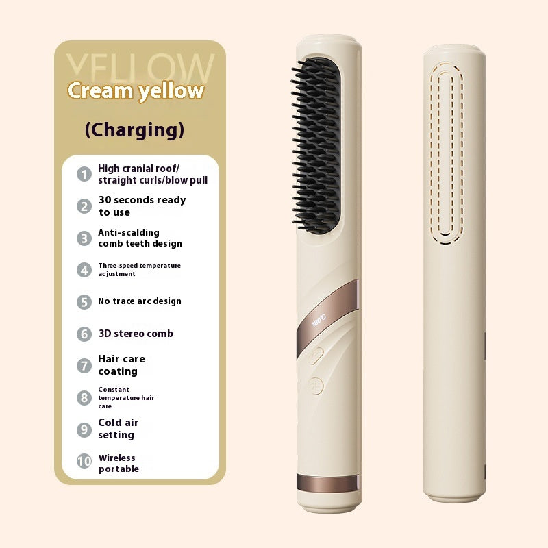 Rechargeable Cold Air Hair Finishing Comb – Wireless Portable Straight Hair Solution