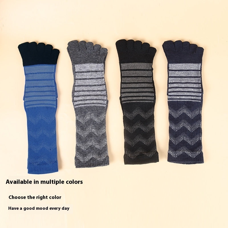 Wool Toe Socks for Men – Thickened Autumn & Winter Mid-Calf Warm Casual Socks