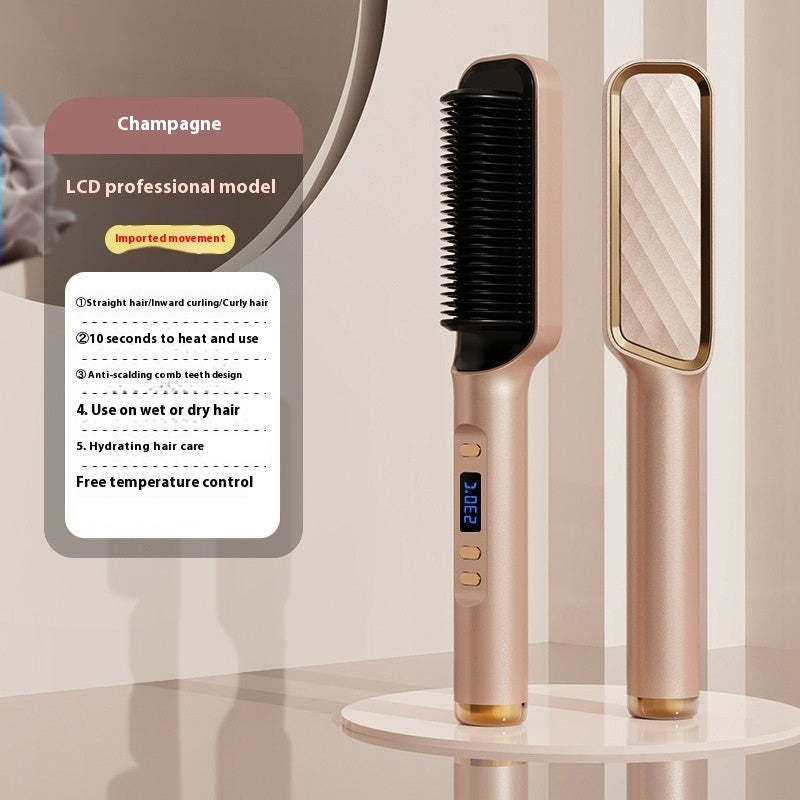 Negative Ion Straight Comb – LCD Hair Straightener Does Not Hurt Hair