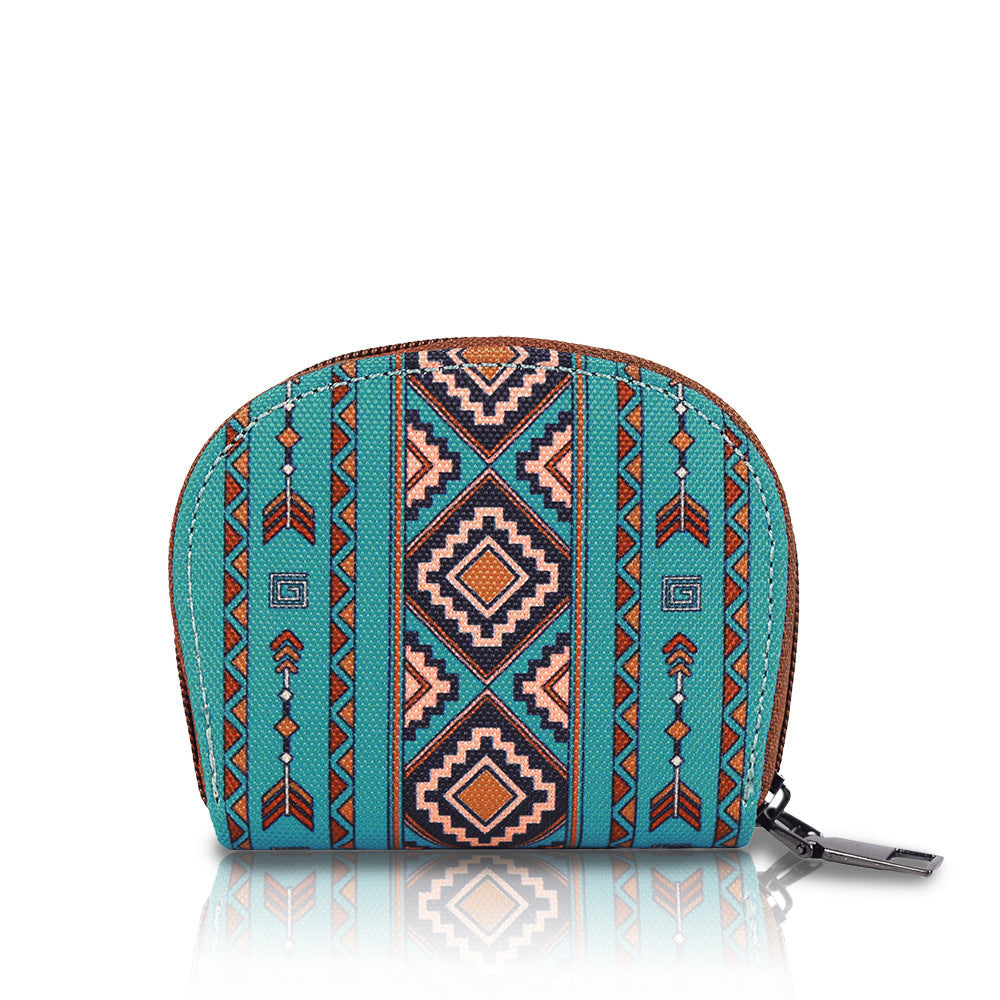 Women’s Lightweight Canvas Card Wallet – Portable Waterproof Retro Style
