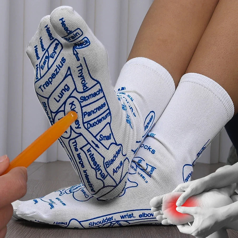 Acupressure Reflexology Socks – Massage Foot Therapy Socks for Pain Relief & Relaxation