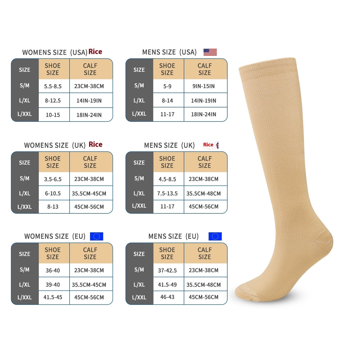 Outdoor Fitness Compression Socks – Long Tube Running & Cycling Sports Socks for Men & Women