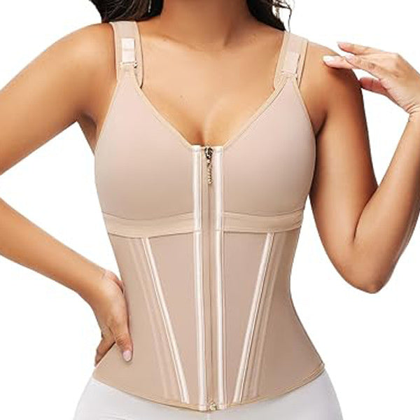 Women’s Belly Tuck Shapewear Vest – Three-Breasted Slimming Top with Tummy Control