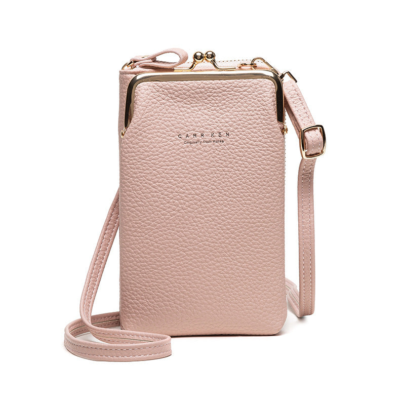 Fashion Lychee Pattern PU Leather Women’s Shoulder Bag – Korean Style Crossbody Handbag