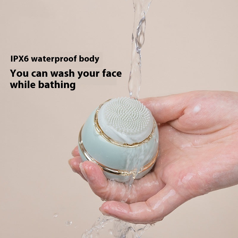 Electric Silicone Facial Cleanser – Ultrasonic Vibration Face Washing Beauty Instrument