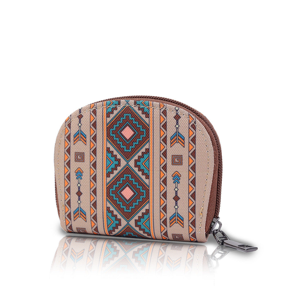 Women’s Lightweight Canvas Card Wallet – Portable Waterproof Retro Style