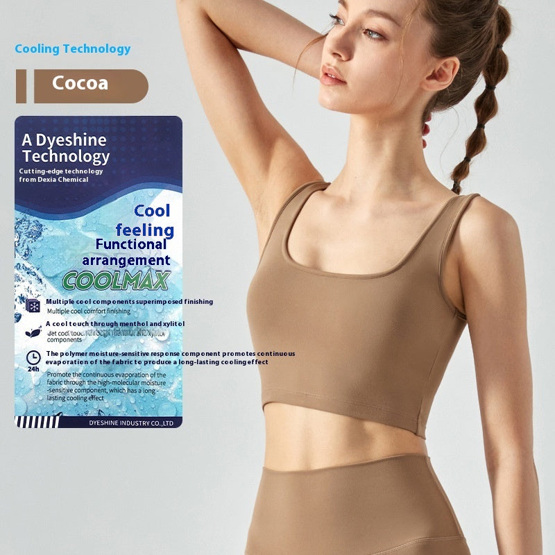 Fitness Vest with Chest Pad – Women’s Cool Touch Yoga Sports Bra