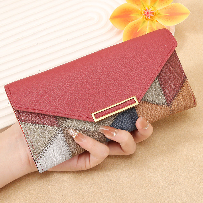 Multi-Functional Retro Buckle Thin Coin Purse – Korean Style Long Wallet for Women