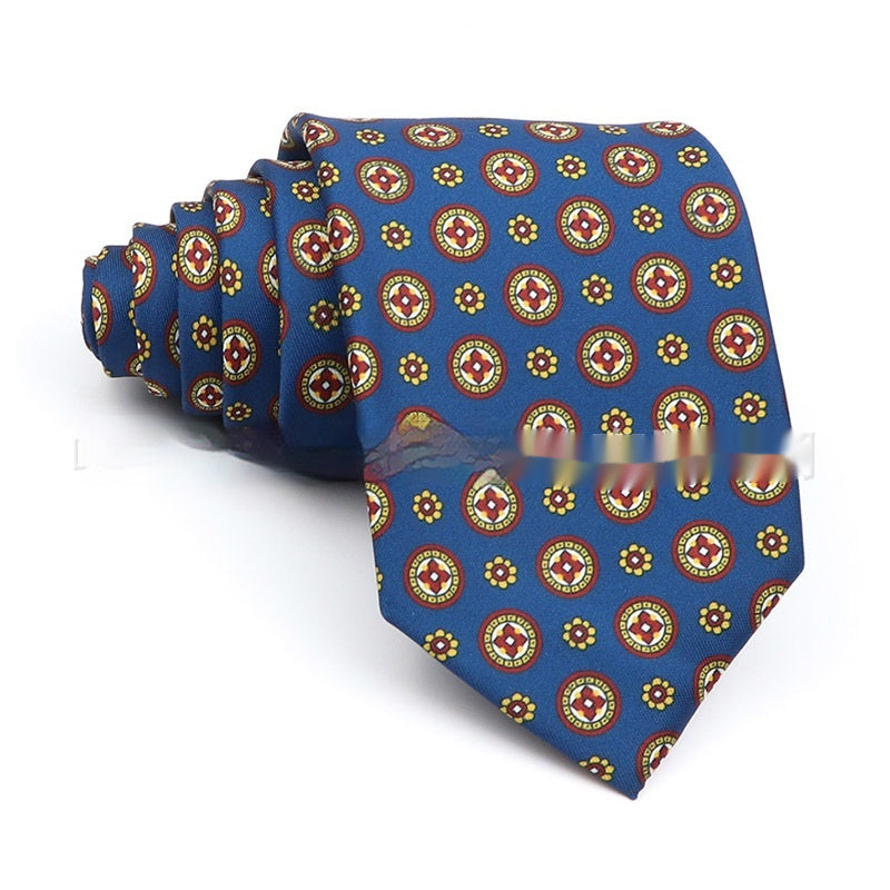 Business Polyester Men’s Printed Tie – Formal Workplace Necktie for Office & Events