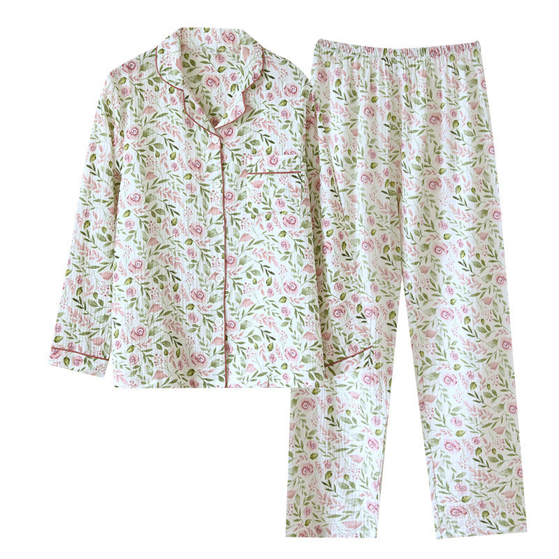 Summer Cotton Loungewear Suit – Thin Breathable Plus Size Pajamas for Women