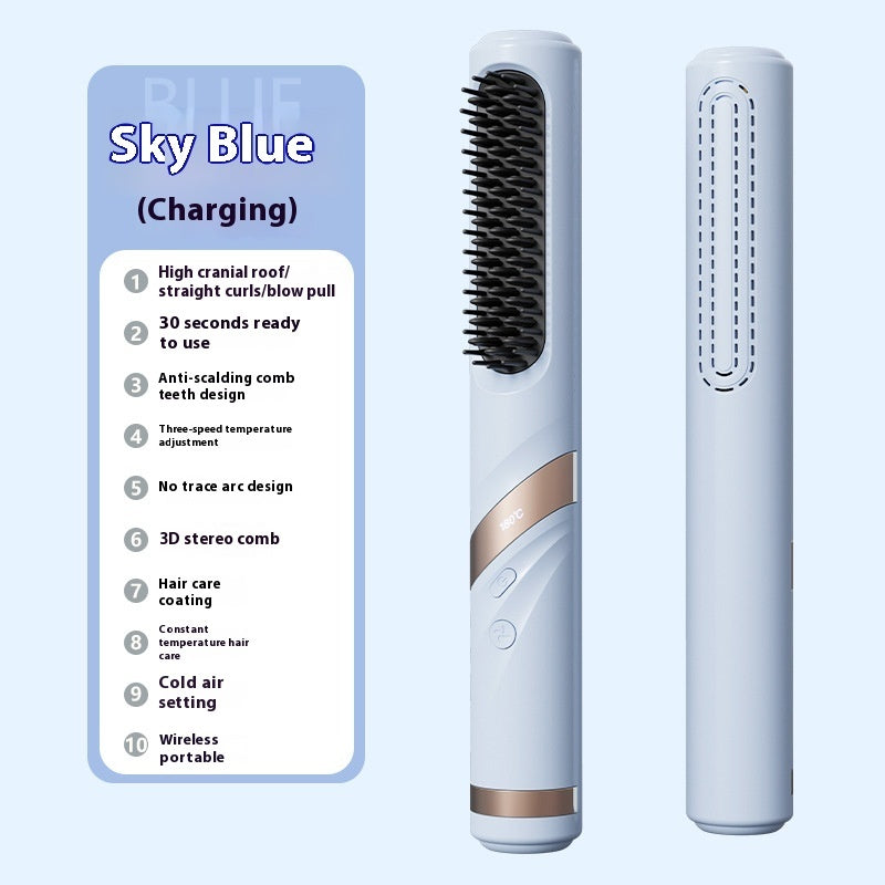 Rechargeable Cold Air Hair Finishing Comb – Wireless Portable Straight Hair Solution