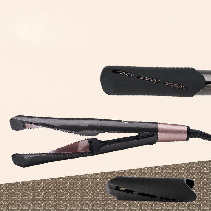 2-in-1 Professional Hair Straightener & Crimper – Wet/Dry Curling & Straightening Comb