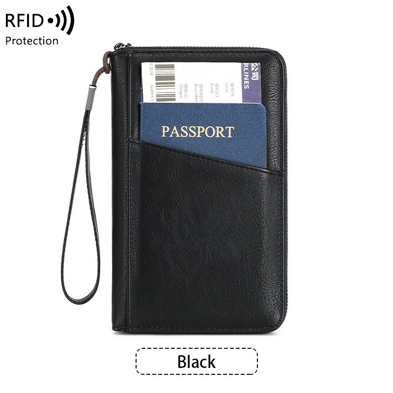 Fashion Versatile Passport Wallet – Waterproof Anti-theft Travel Document Holder