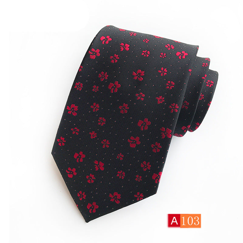 Men’s Polyester Jacquard Bow Tie – Casual & Formal Flower Pattern Arrow Style