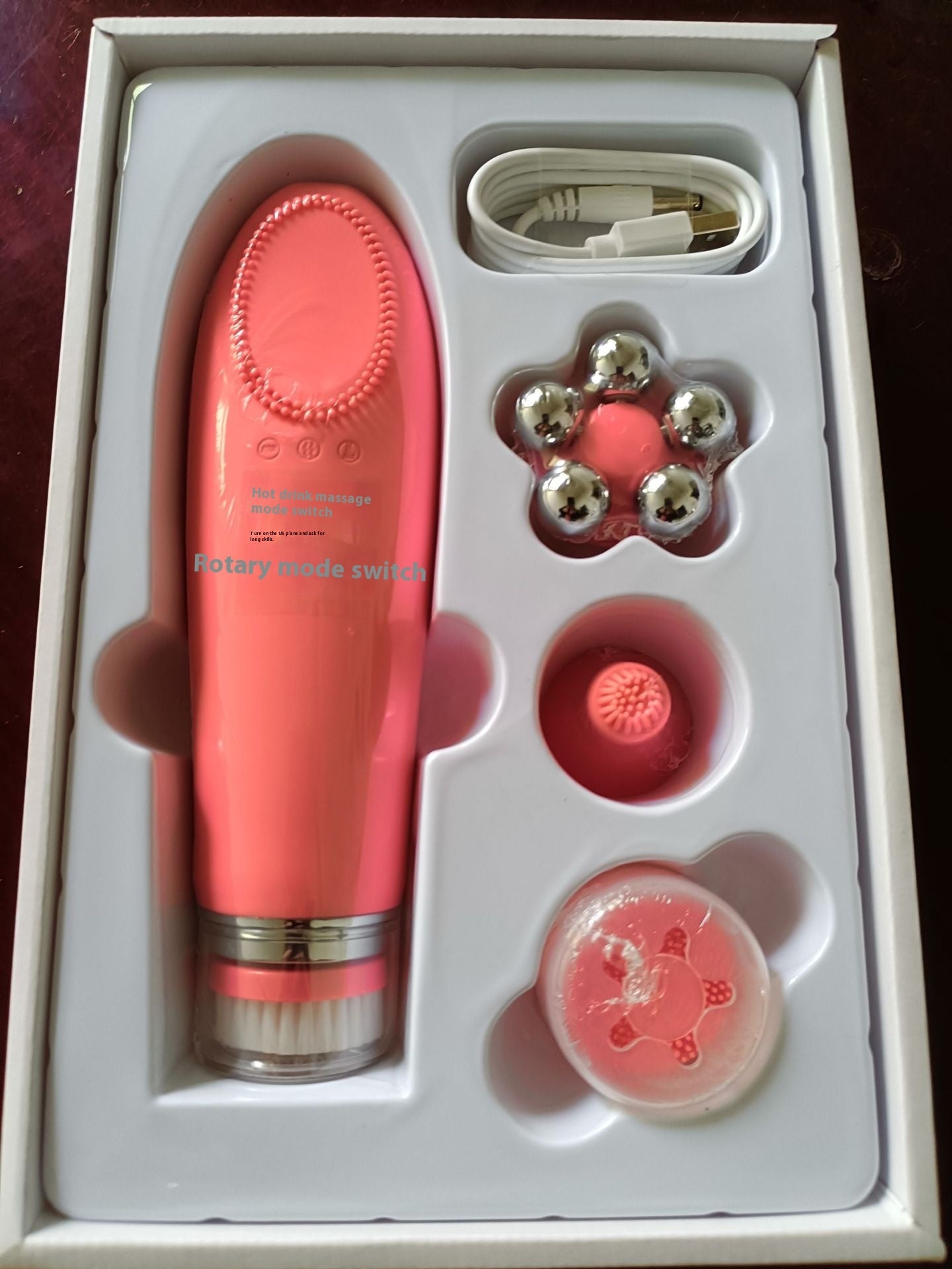 Warm Sensation Electric Facial Cleanser – Ultrasonic Pore Cleaning & Skin Care Brush