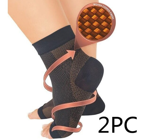 Men & Women Compression Ankle Support Socks – Anti-Fatigue Foot Sleeve for Pain Relief & Sports