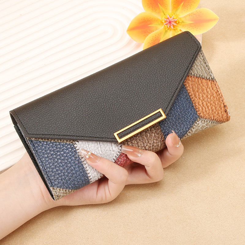 Multi-Functional Retro Buckle Thin Coin Purse – Korean Style Long Wallet for Women
