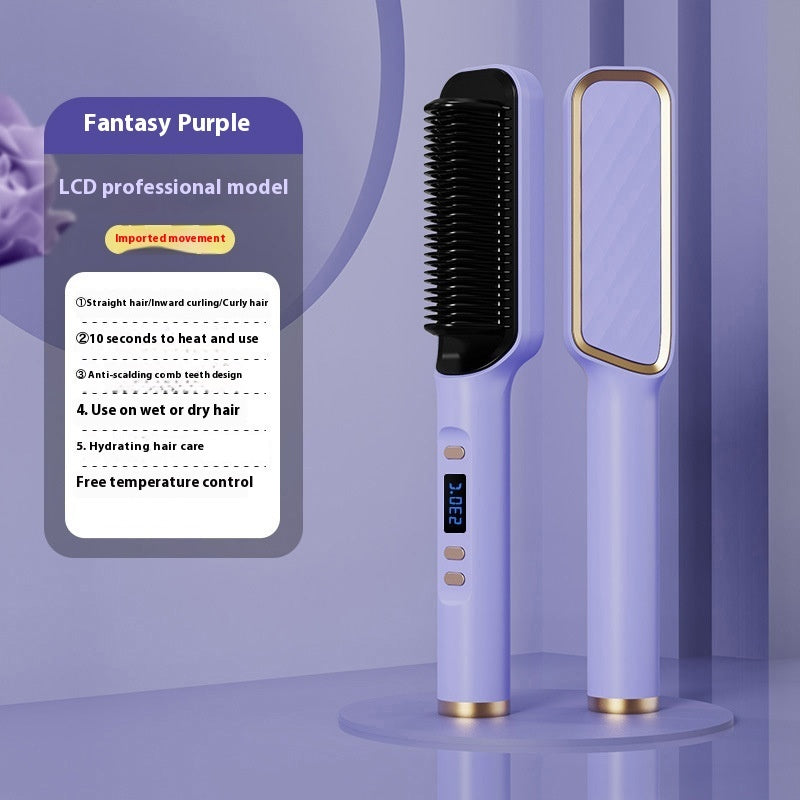 Negative Ion Straight Comb – LCD Hair Straightener Does Not Hurt Hair