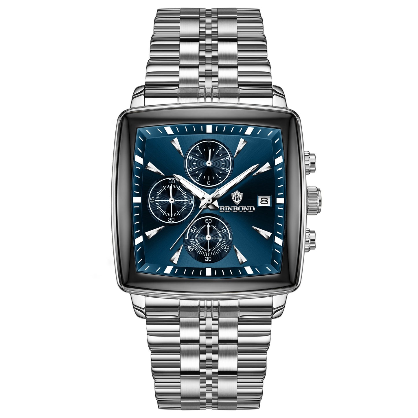 Men’s Multi-functional Quartz Watch – Luminous, Waterproof, Stainless Steel Business Wristwatch