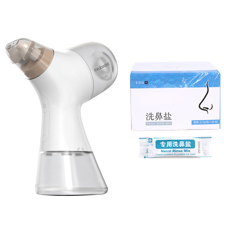 High-Frequency Electric Nasal Irrigator – Pulse Nasal Wash Cleaner with Salt Pack & Antibacterial Solution