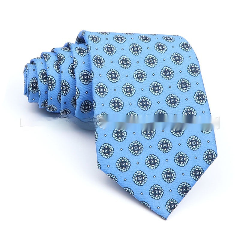 Business Polyester Men’s Printed Tie – Formal Workplace Necktie for Office & Events