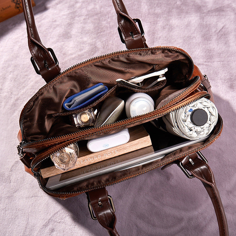 Women’s Genuine Leather Crossbody Handbag – Shoulder Tote Purse