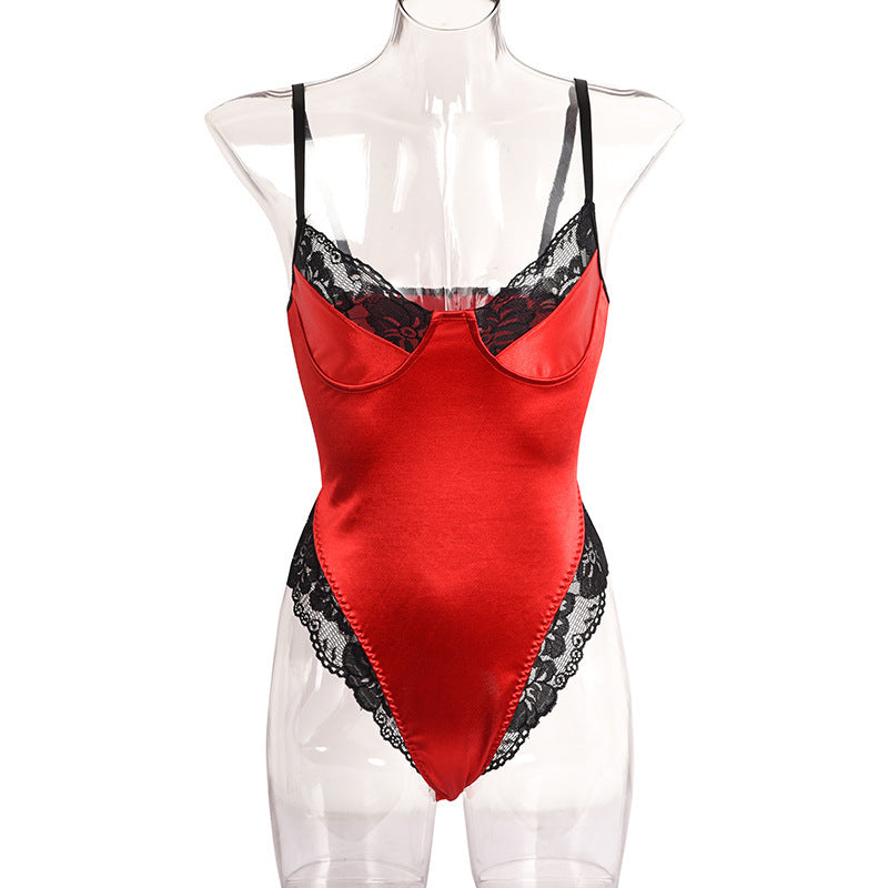 Women’s Underwear Bodysuit Top – Milk Silk Slim Fit Lingerie