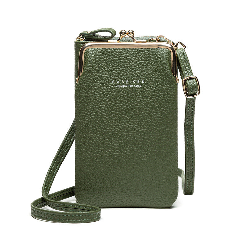 Fashion Lychee Pattern PU Leather Women’s Shoulder Bag – Korean Style Crossbody Handbag