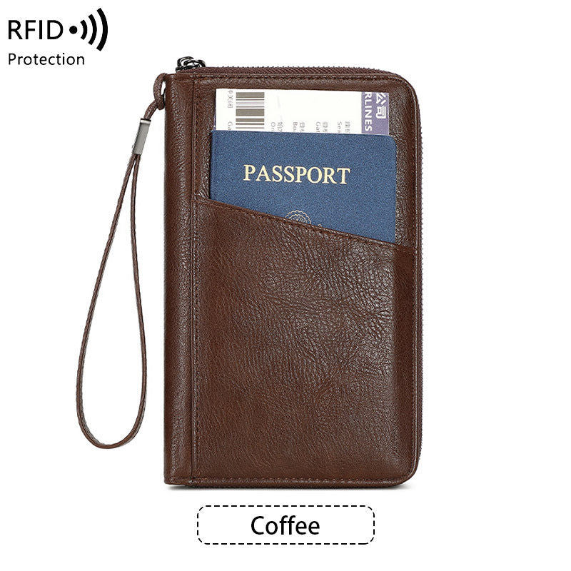 Fashion Versatile Passport Wallet – Waterproof Anti-theft Travel Document Holder