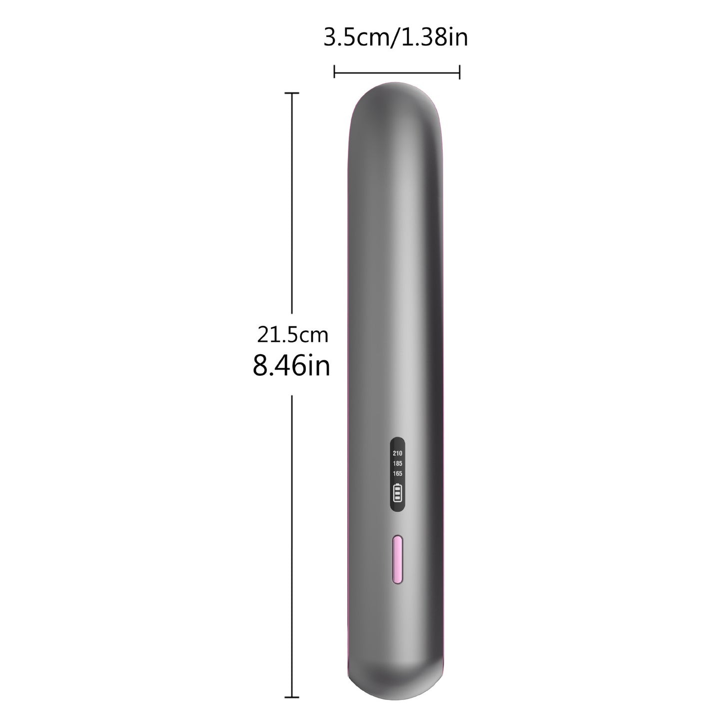 Wireless Charging Hair Straightener – Mini Ceramic 2-in-1 Curling & Straightening Tool