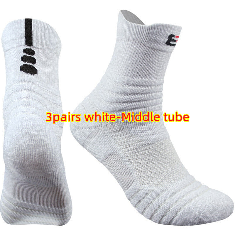 Unisex Pure Color Cotton Socks – 3 Pairs Breathable Casual Socks (Black/White/Gray)