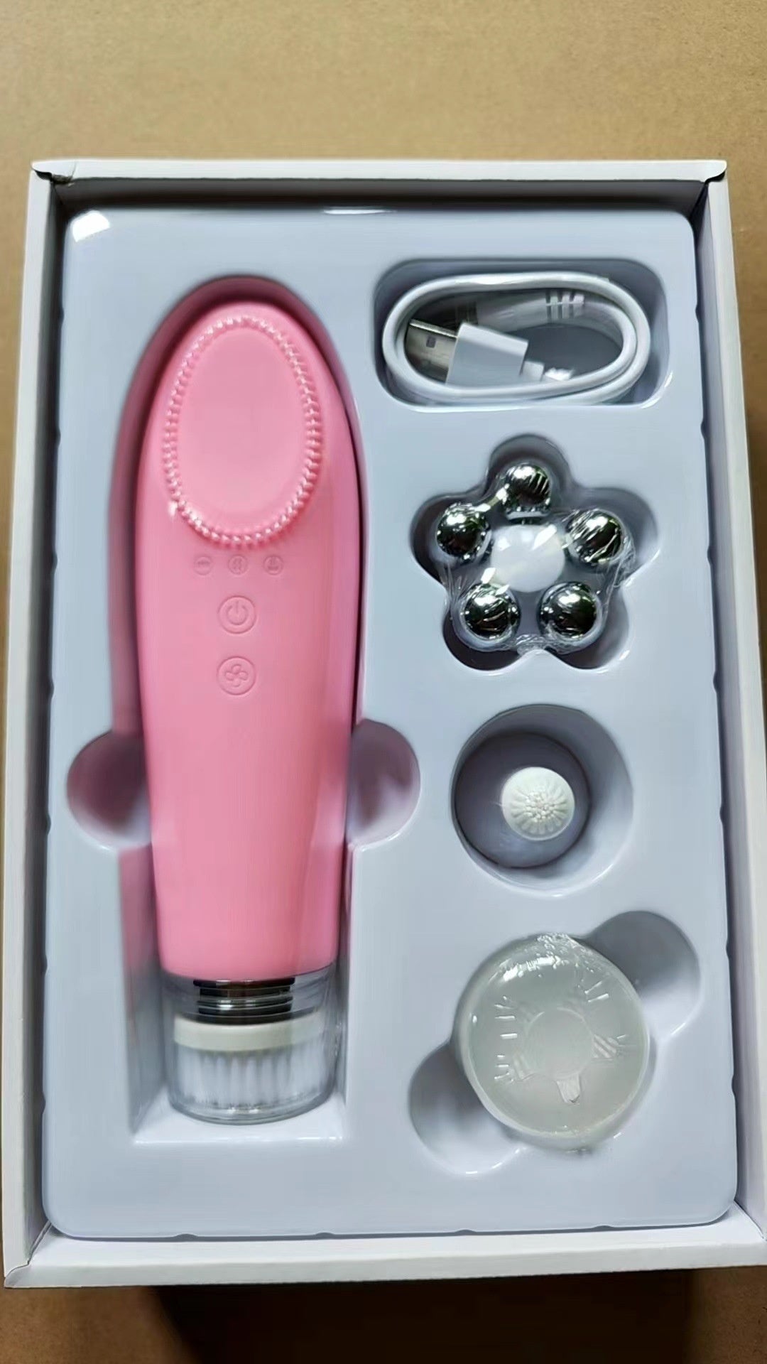 Warm Sensation Electric Facial Cleanser – Ultrasonic Pore Cleaning & Skin Care Brush
