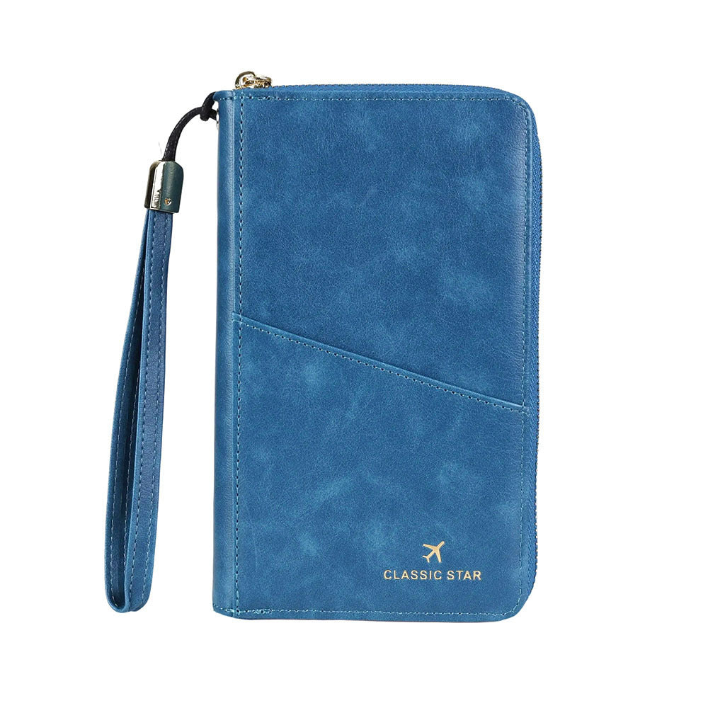 RFID Passport Holder Wallet – Genuine Leather Travel Wallet for Men & Women