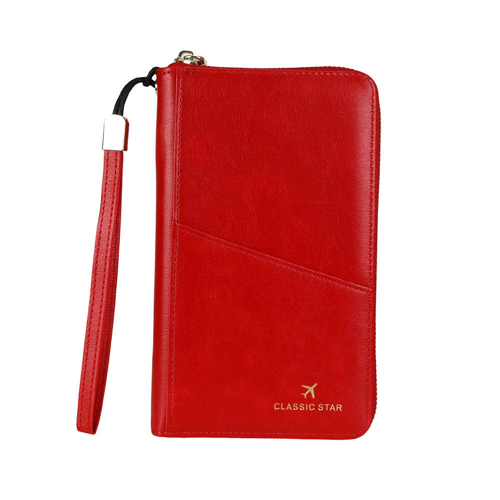 RFID Passport Holder Wallet – Genuine Leather Travel Wallet for Men & Women