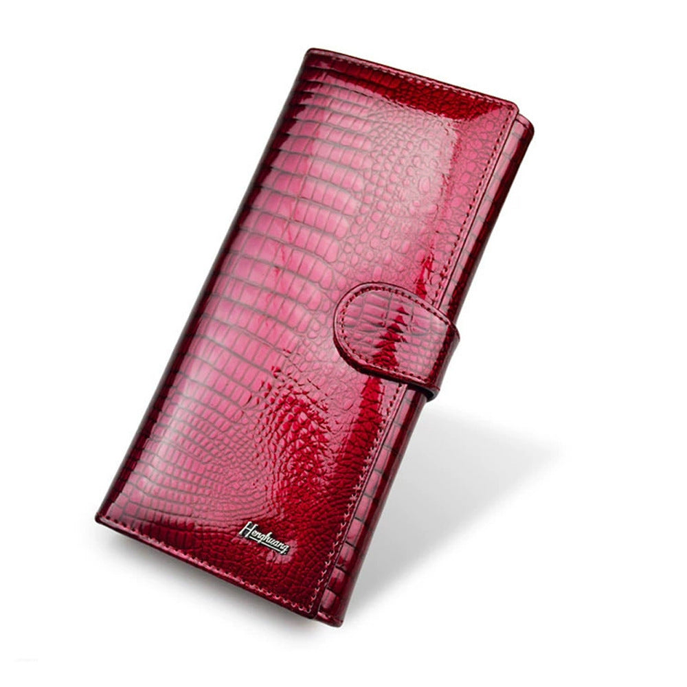 Women’s Patent Leather Coin Purse – European & American Fashion Genuine Cowhide Wallet