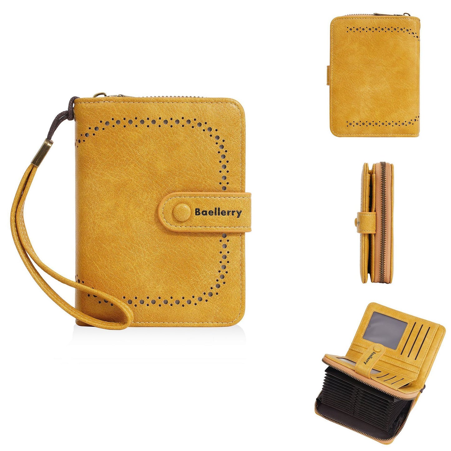 Women’s High-End PU Leather Coin Purse – Fashion Zipper Short Wallet with Card Holder