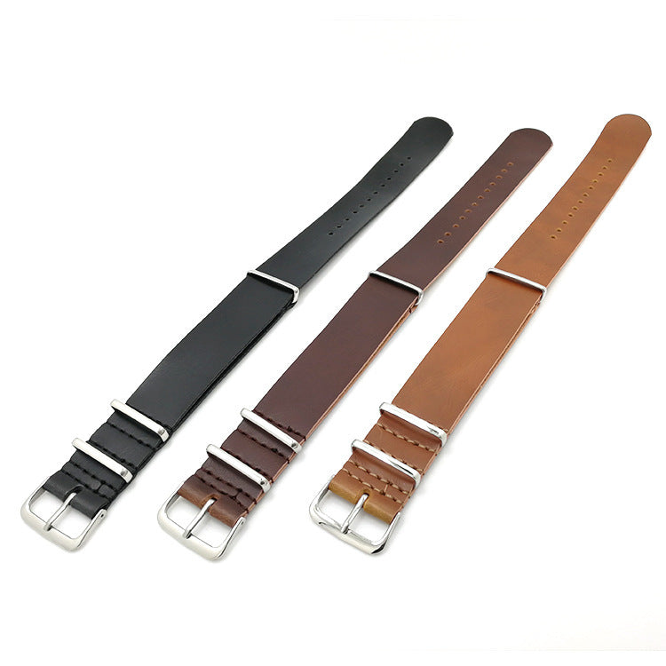 Zulu Leather Watch Strap – Black & Brown PU Replacement Bands for Men’s & Women’s Watches