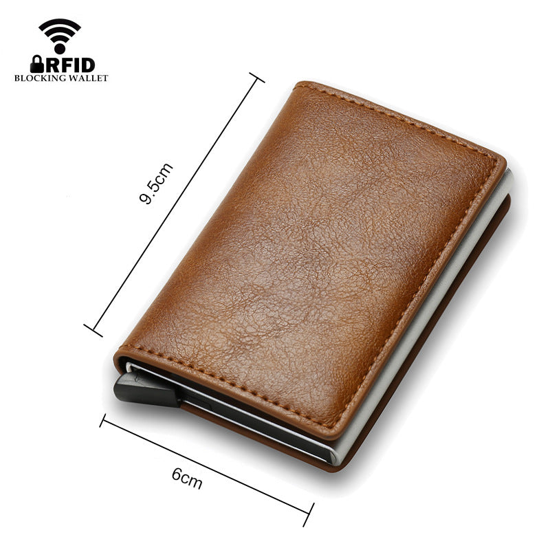 Smart Minimalist Credit Card Holder – Slim PU Leather Wallet for Men & Women with Secure Card Case